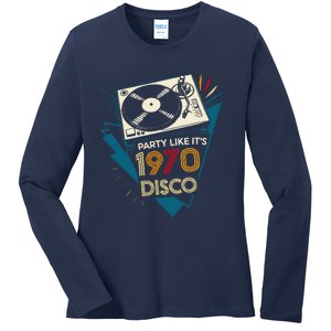 Party Like ItS 1970 Disco Funky Retro Music Ladies Long Sleeve Shirt