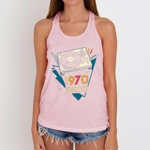 Party Like ItS 1970 Disco Funky Retro Music Women's Knotted Racerback Tank