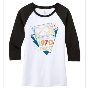 Party Like ItS 1970 Disco Funky Retro Music Women's Tri-Blend 3/4-Sleeve Raglan Shirt