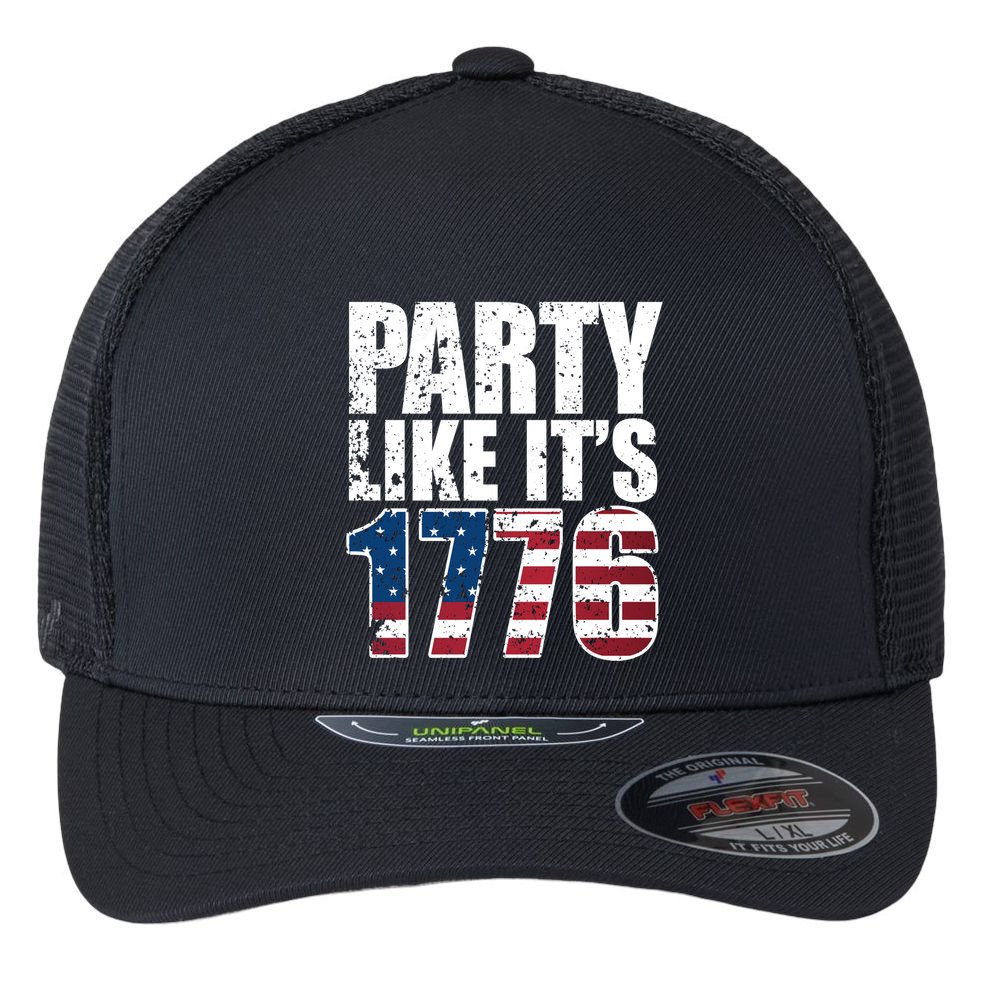 Party Like Its 1776 Flexfit Unipanel Trucker Cap