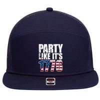 Party Like Its 1776 7 Panel Mesh Trucker Snapback Hat