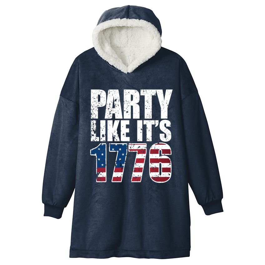 Party Like Its 1776 Hooded Wearable Blanket