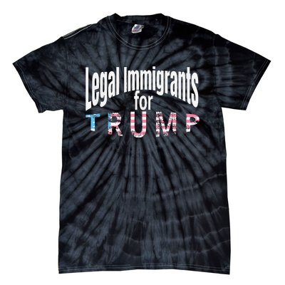 Patriotic Legal Immigrant Support Trump 2024 American Flag Tie-Dye T-Shirt