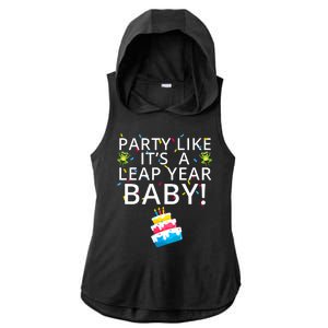 Party Like It’S A Leap Year Baby Leaplings Leap Day Feb 2 Leap Day February 29 Ladies PosiCharge Tri-Blend Wicking Draft Hoodie Tank