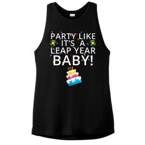 Party Like It’S A Leap Year Baby Leaplings Leap Day Feb 2 Leap Day February 29 Ladies PosiCharge Tri-Blend Wicking Tank