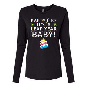 Party Like It’S A Leap Year Baby Leaplings Leap Day Feb 2 Leap Day February 29 Womens Cotton Relaxed Long Sleeve T-Shirt