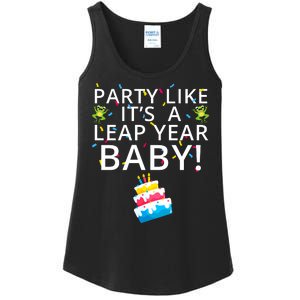 Party Like It’S A Leap Year Baby Leaplings Leap Day Feb 2 Leap Day February 29 Ladies Essential Tank