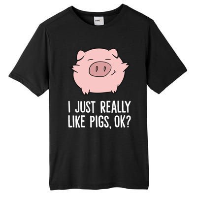 Pigs Lover I Just Really Like Pigs, OK? Cute Pigs Tall Fusion ChromaSoft Performance T-Shirt