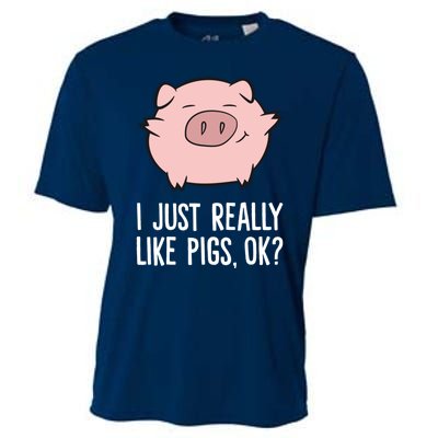 Pigs Lover I Just Really Like Pigs, OK? Cute Pigs Cooling Performance Crew T-Shirt