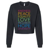 Peace Love Inclusion Equality Diversity Human Rights Cropped Pullover Crew