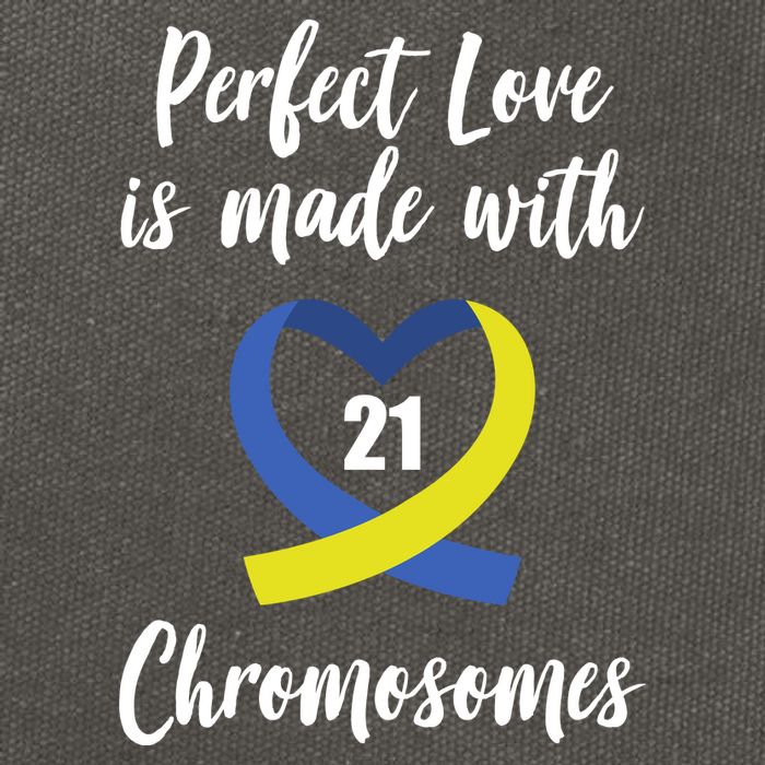 Perfect Love Is Made With 21 Chromosomes Down Syndrome Cotton Canvas Backpack