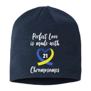 Perfect Love Is Made With 21 Chromosomes Down Syndrome Sustainable Beanie