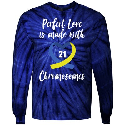 Perfect Love Is Made With 21 Chromosomes Down Syndrome Tie-Dye Long Sleeve Shirt