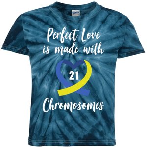 Perfect Love Is Made With 21 Chromosomes Down Syndrome Kids Tie-Dye T-Shirt