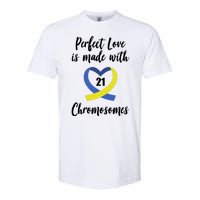 Perfect Love Is Made With 21 Chromosomes Down Syndrome Softstyle CVC T-Shirt