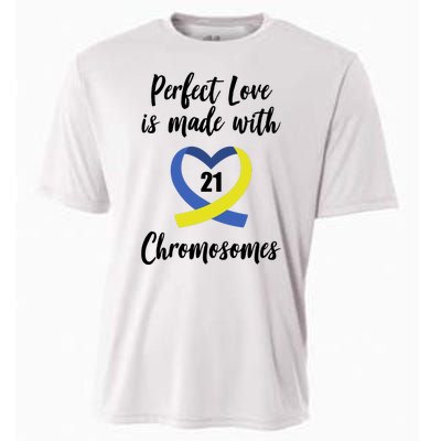 Perfect Love Is Made With 21 Chromosomes Down Syndrome Cooling Performance Crew T-Shirt