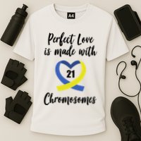 Perfect Love Is Made With 21 Chromosomes Down Syndrome Cooling Performance Crew T-Shirt