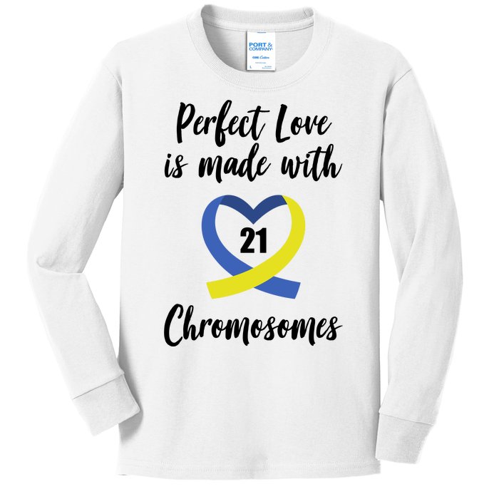 Perfect Love Is Made With 21 Chromosomes Down Syndrome Kids Long Sleeve Shirt