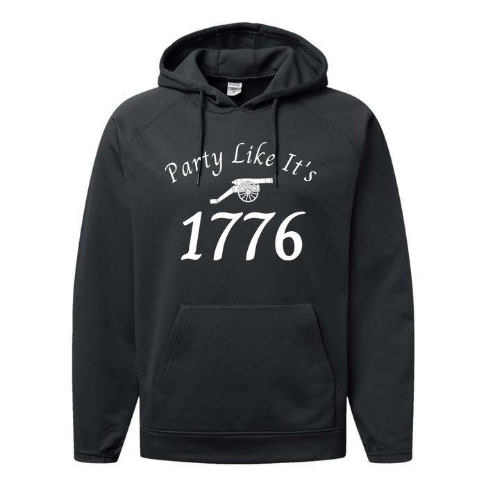 Party Like It’s 1776, American, Liberty, 4th Of July US Flag Performance Fleece Hoodie