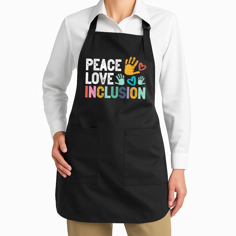 Peace Love Inclusion For A Sped Teacher Apron