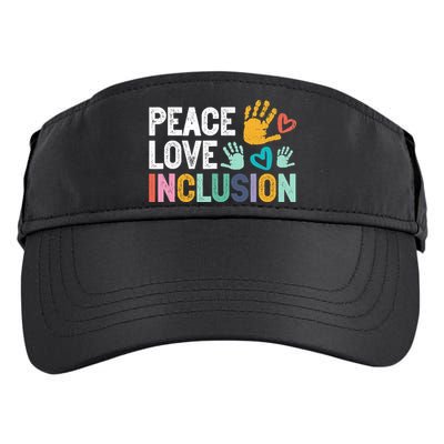 Peace Love Inclusion For A Sped Teacher Adult Drive Performance Visor