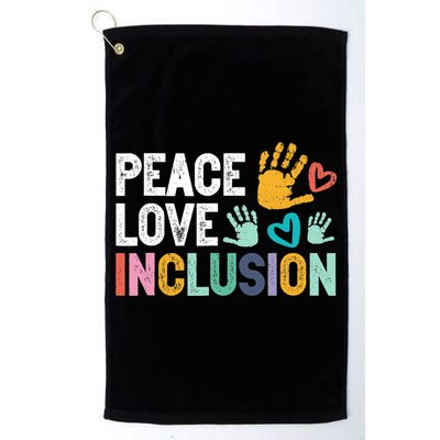 Peace Love Inclusion For A Sped Teacher Golf Towel