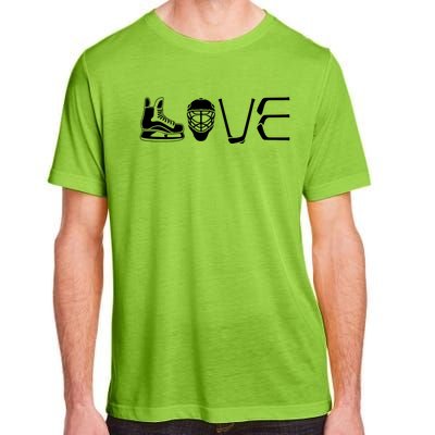 Peace Love Ice Hockey Game Day Ice Hockey Player Christmas Gift Adult ChromaSoft Performance T-Shirt