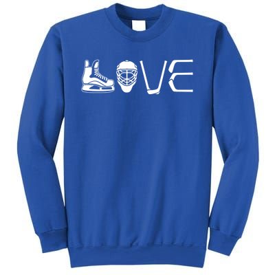 Peace Love Ice Hockey Game Day Ice Hockey Player Christmas Gift Sweatshirt