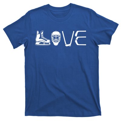 Peace Love Ice Hockey Game Day Ice Hockey Player Christmas Gift T-Shirt