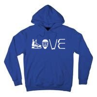 Peace Love Ice Hockey Game Day Ice Hockey Player Christmas Gift Tall Hoodie