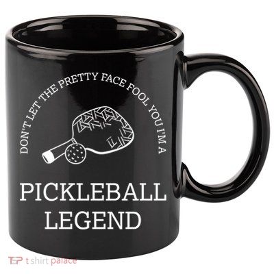 Pickleball Legend Ironic Saying Hobby Sports Dinking Cool Gift 11oz C Handle Ceramic Mug