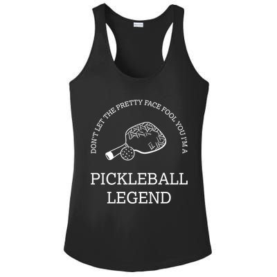 Pickleball Legend Ironic Saying Hobby Sports Dinking Cool Gift Ladies PosiCharge Competitor Racerback Tank