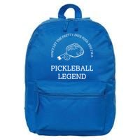 Pickleball Legend Ironic Saying Hobby Sports Dinking Cool Gift 16 in Basic Backpack