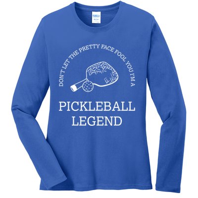 Pickleball Legend Ironic Saying Hobby Sports Dinking Cool Gift Ladies Long Sleeve Shirt