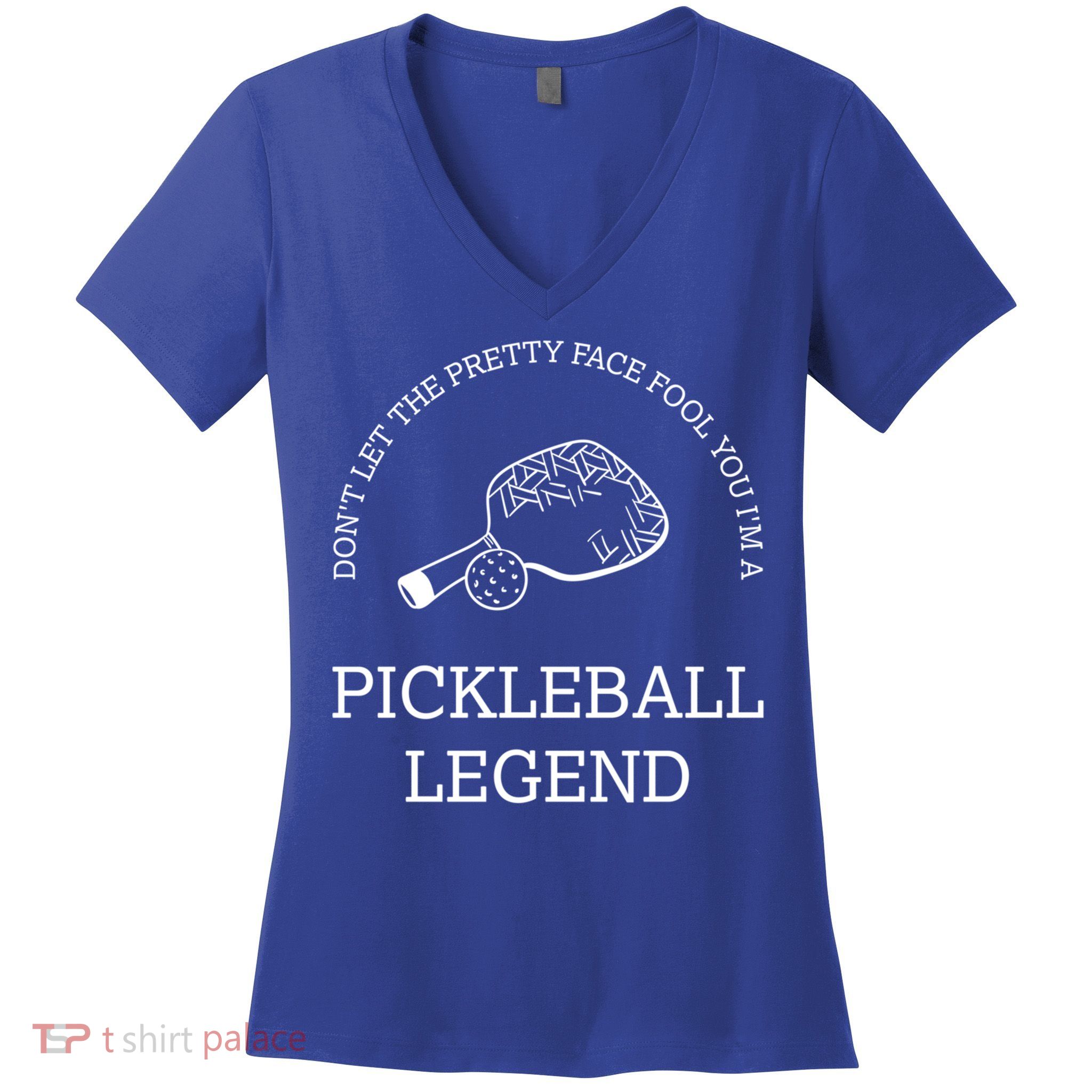 Pickleball Legend Ironic Saying Hobby Sports Dinking Cool Gift Women's V-Neck T-Shirt