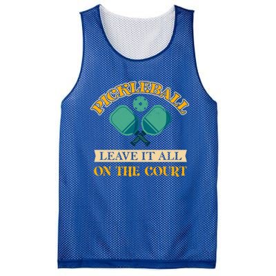 Pickleball Leave It All On The Court Cool Gift Mesh Reversible Basketball Jersey Tank