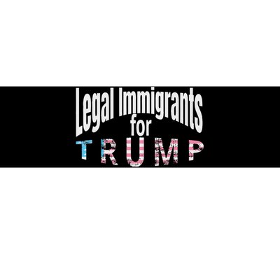 Patriotic Legal Immigrant Support Trump 2024 American Flag Bumper Sticker