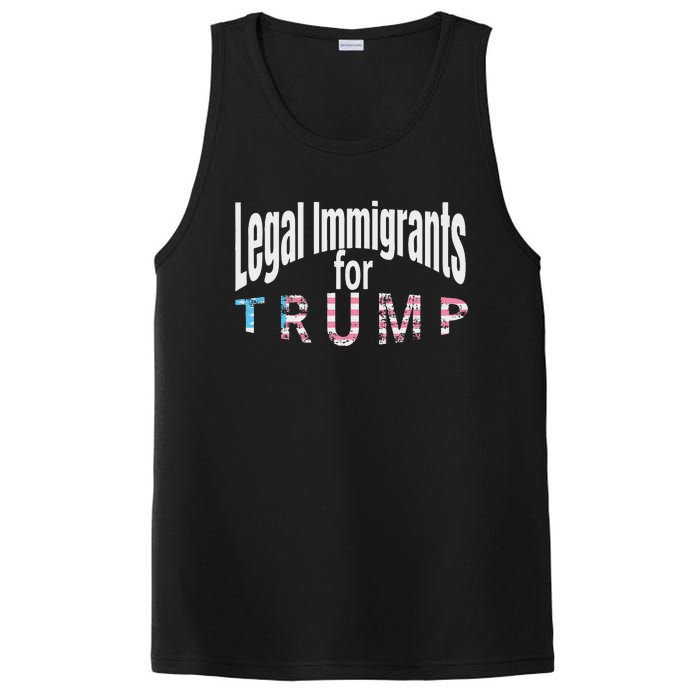 Patriotic Legal Immigrant Support Trump 2024 American Flag PosiCharge Competitor Tank