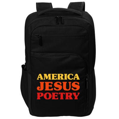 Poetry Lover I Love Poetry America Jesus Poetry Impact Tech Backpack