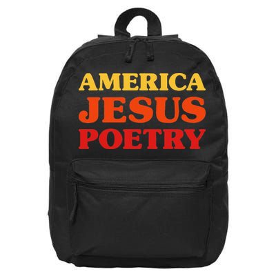 Poetry Lover I Love Poetry America Jesus Poetry 16 in Basic Backpack