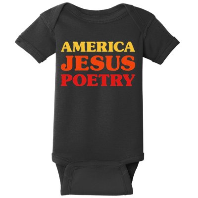 Poetry Lover I Love Poetry America Jesus Poetry Baby Bodysuit