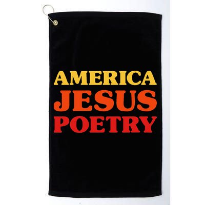 Poetry Lover I Love Poetry America Jesus Poetry Golf Towel