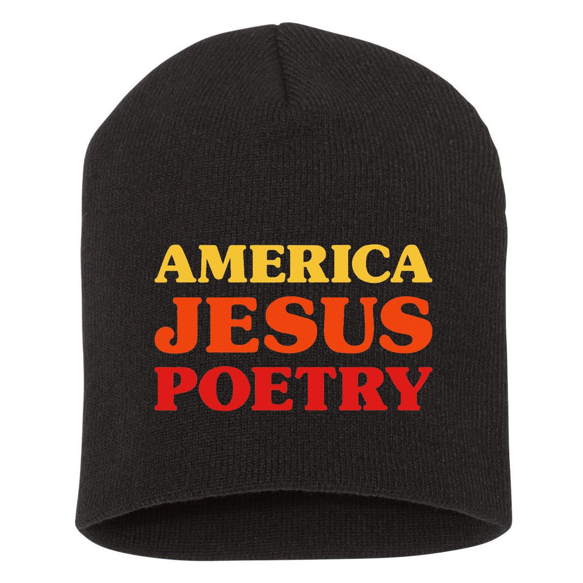 Poetry Lover I Love Poetry America Jesus Poetry Short Acrylic Beanie