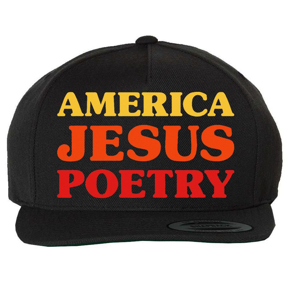 Poetry Lover I Love Poetry America Jesus Poetry Wool Snapback Cap