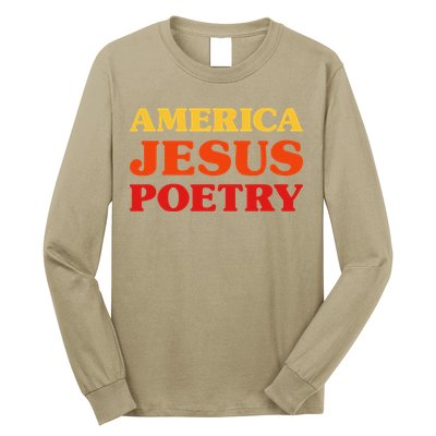 Poetry Lover I Love Poetry America Jesus Poetry Long Sleeve Shirt