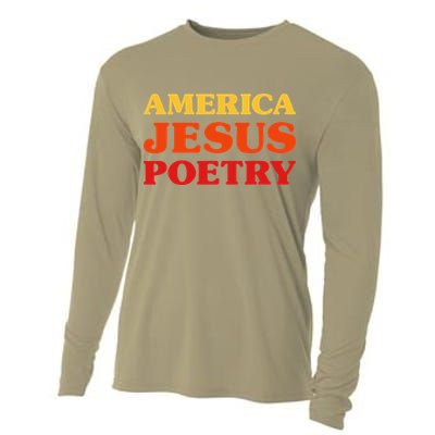 Poetry Lover I Love Poetry America Jesus Poetry Cooling Performance Long Sleeve Crew