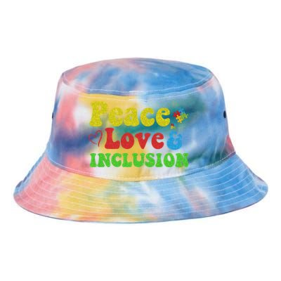 Peace Love Inclusion Sped Squad Special Ed Teacher Gift Tie Dye Newport Bucket Hat