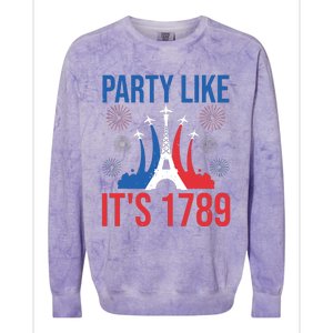 Party Like Its 1789 Bastille Day Eiffel Tower Apparel Colorblast Crewneck Sweatshirt