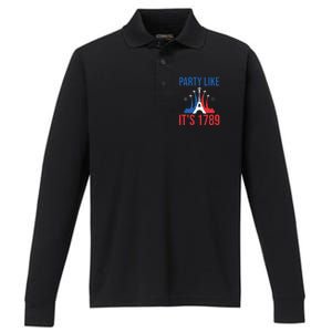 Party Like Its 1789 Bastille Day Eiffel Tower Apparel Performance Long Sleeve Polo