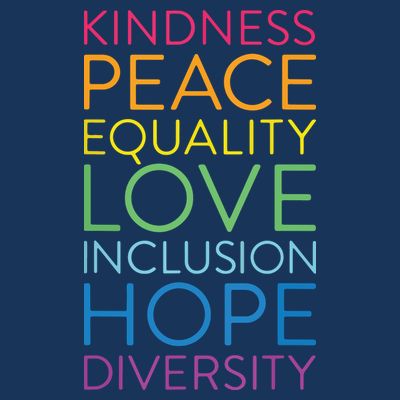 Peace Love Inclusion Equality Diversity Human Rights T-Shirt